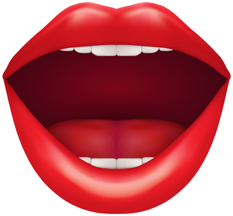 Рот на белом фоне
