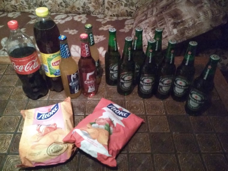 Много пива на столе