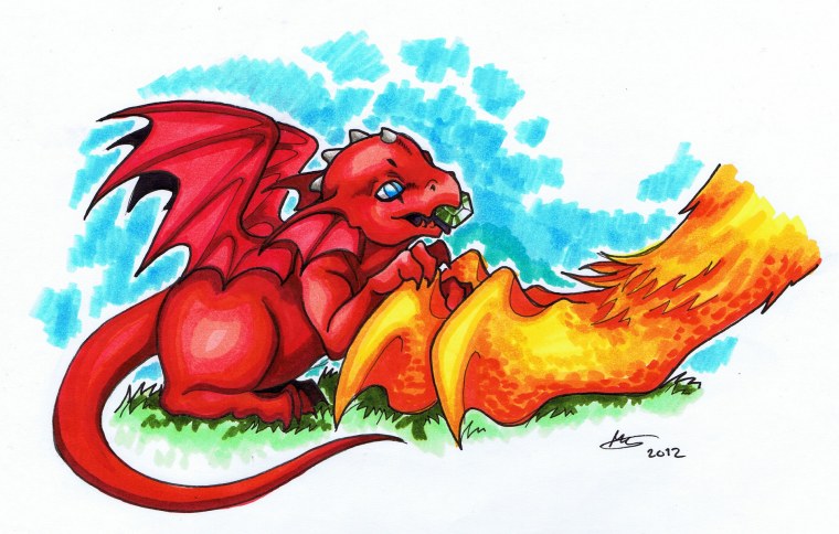 Китайский Огненный дракон рисунок