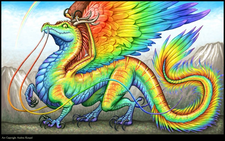 Радужный китайский дракон