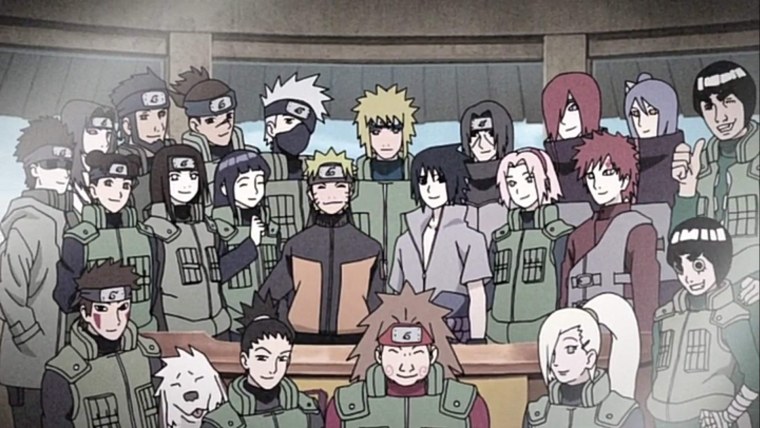 Наруто со всеми друзьями