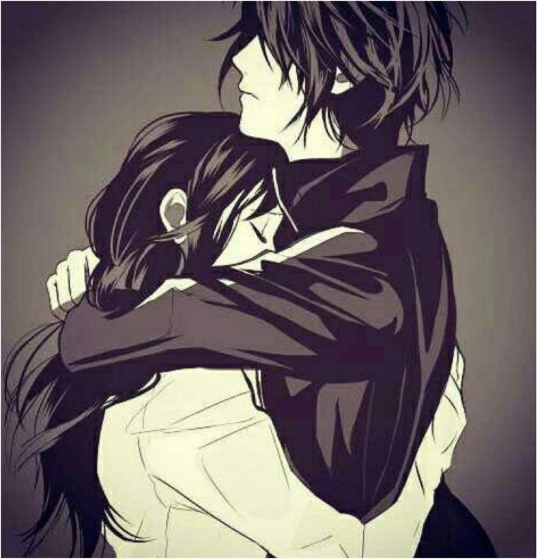 Ято и Хиери обнимаются