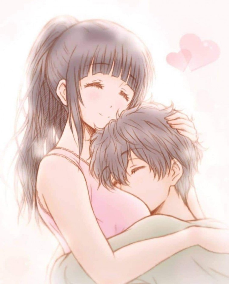 Аниме обнимает
