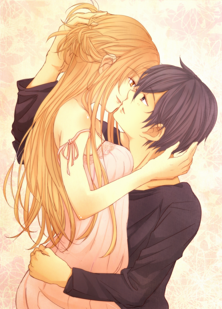 Кирито и Асуна поцелуй