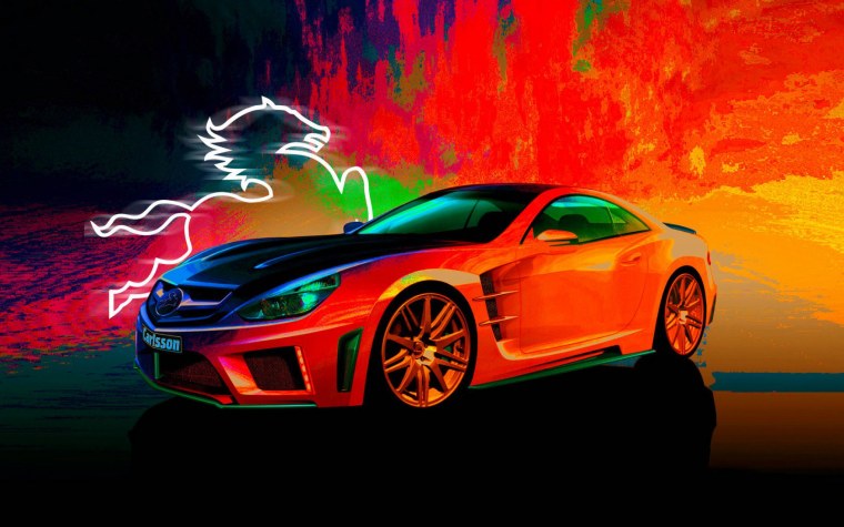 Яркий автомобиль