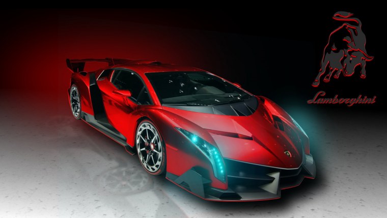 Lamborghini Veneno Roadster красная