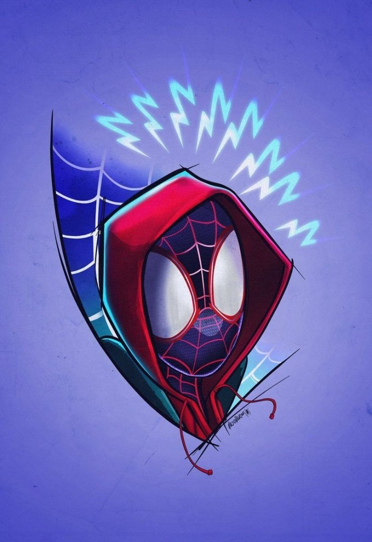 Человек паук Майлз Моралес нарисовать