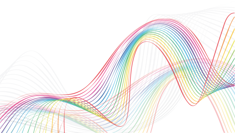 Разноцветные волнистые линии