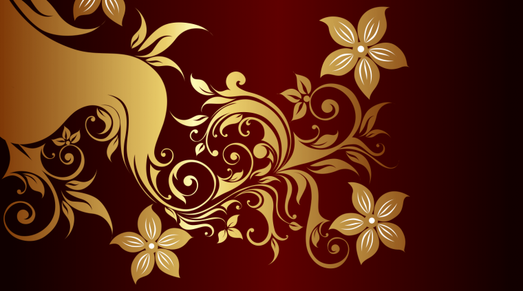 Рамка бордовая с золотом