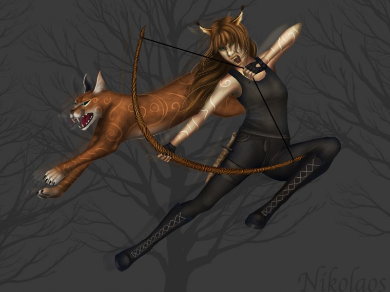 Каракал аниме девушка