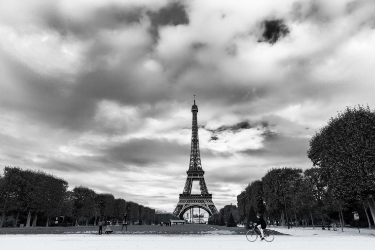 Франция Эйфелева башня чб