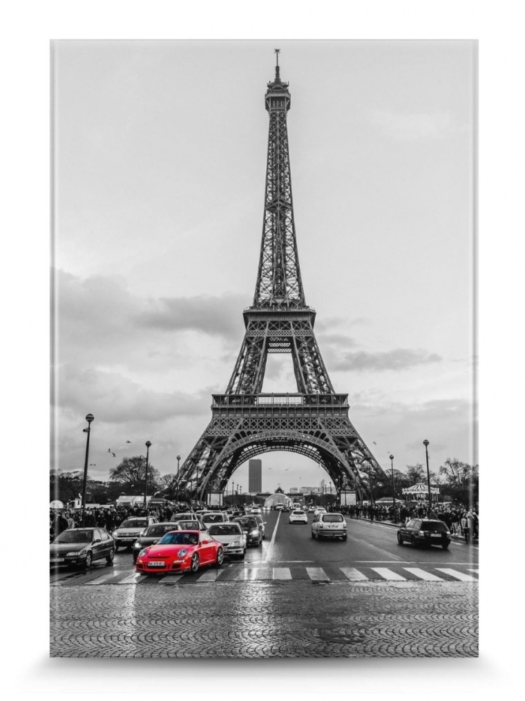 Эйфель башня с красной машиной