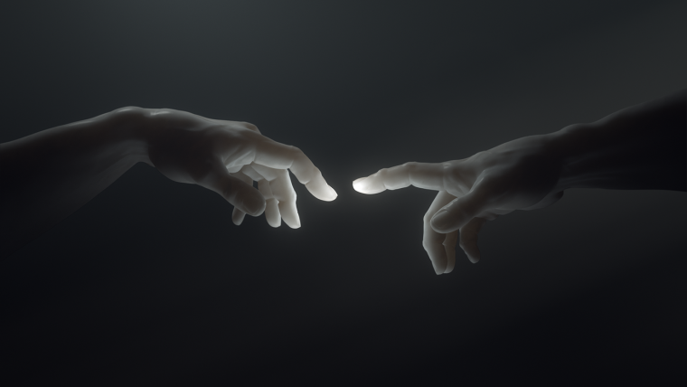 Тонущий человек под водой