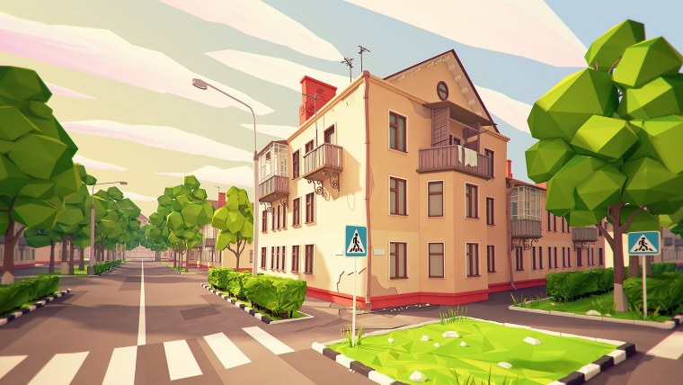 Мультяшный город картинки