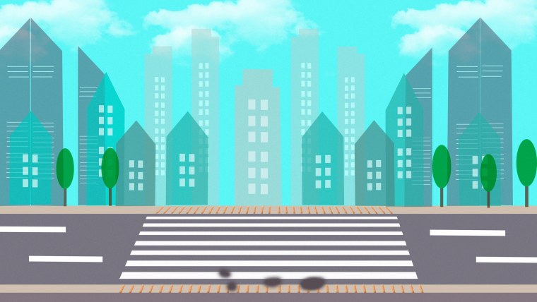 Мультяшная дорога в городе