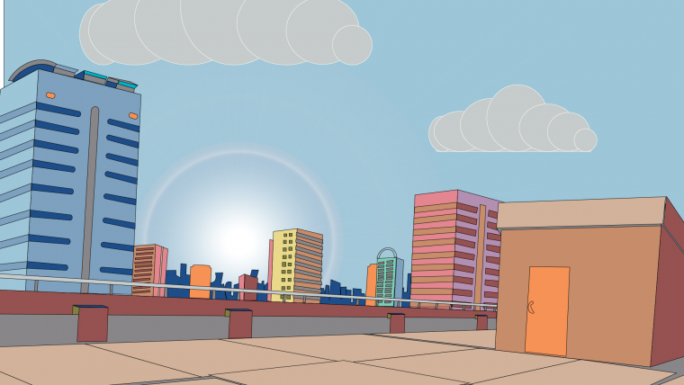 Мультяшный город фон