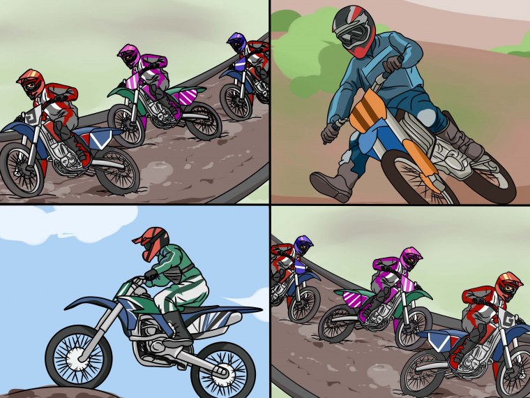 Эндуро в стиле комиксов