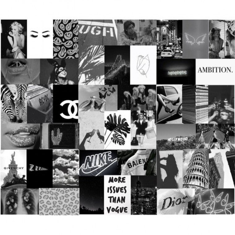 Черно белый коллаж