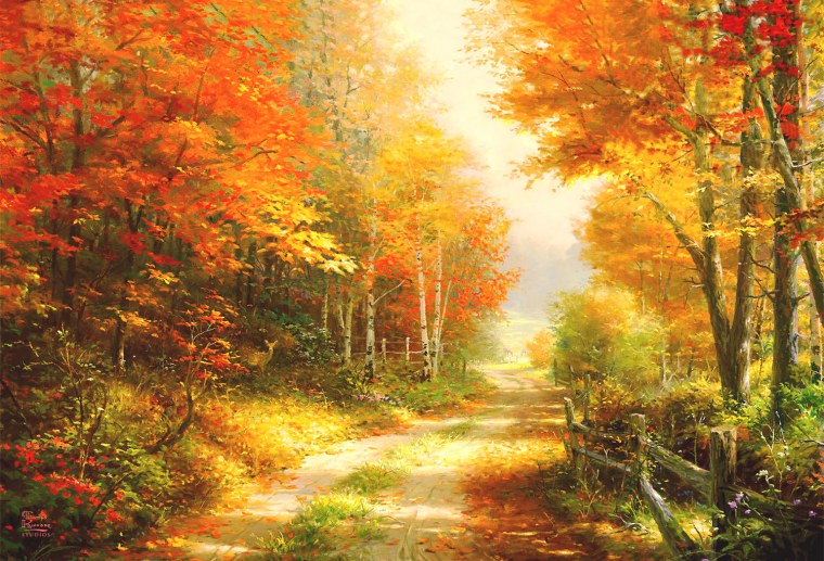 Томас Кинкейд картины осень