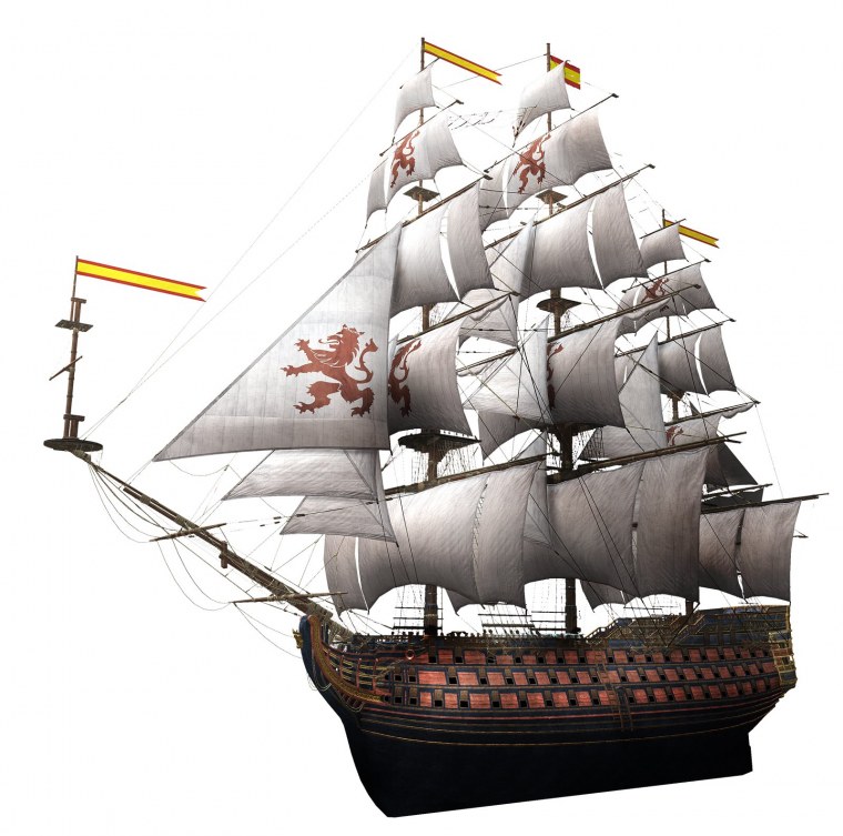 Корабль на прозрачном фоне