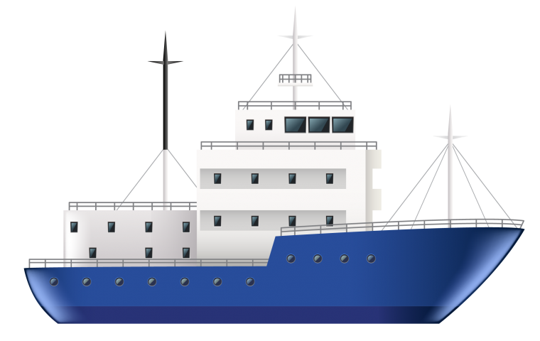 Судно на прозрачном фоне