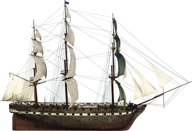 Парусный Фрегат сбоку