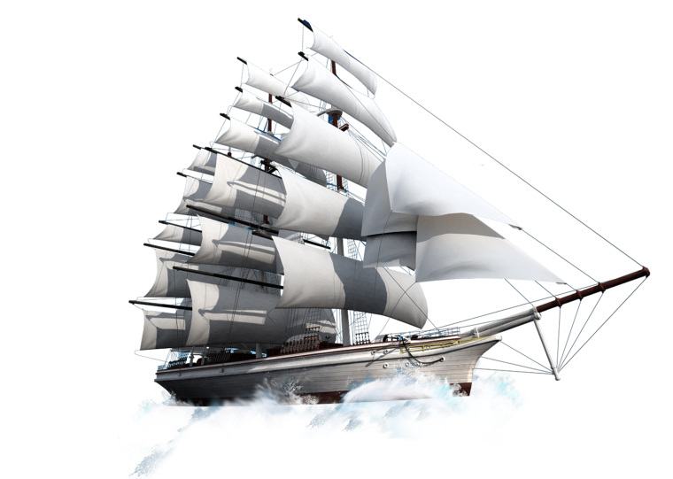 Парусник на белом фоне