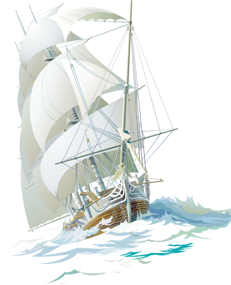 Корабль на прозрачном фоне