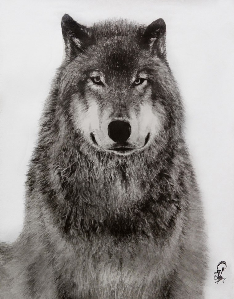 Наклейка волк