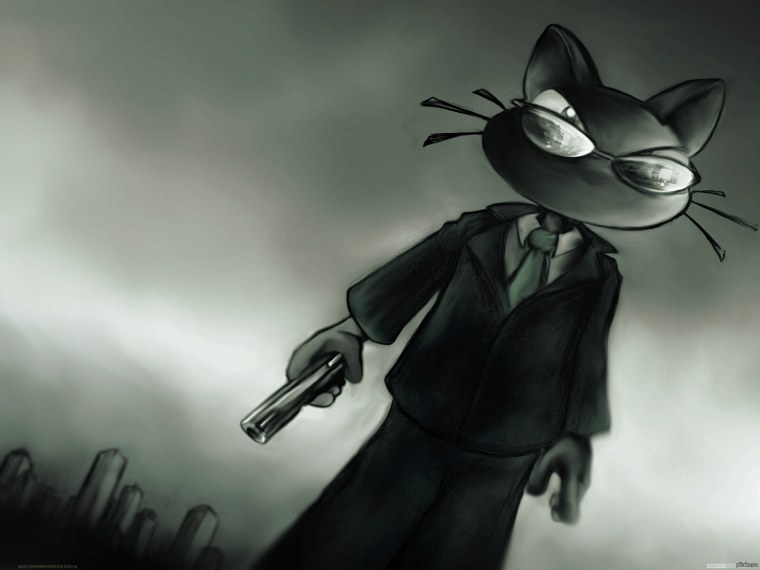 Кот бандит арт