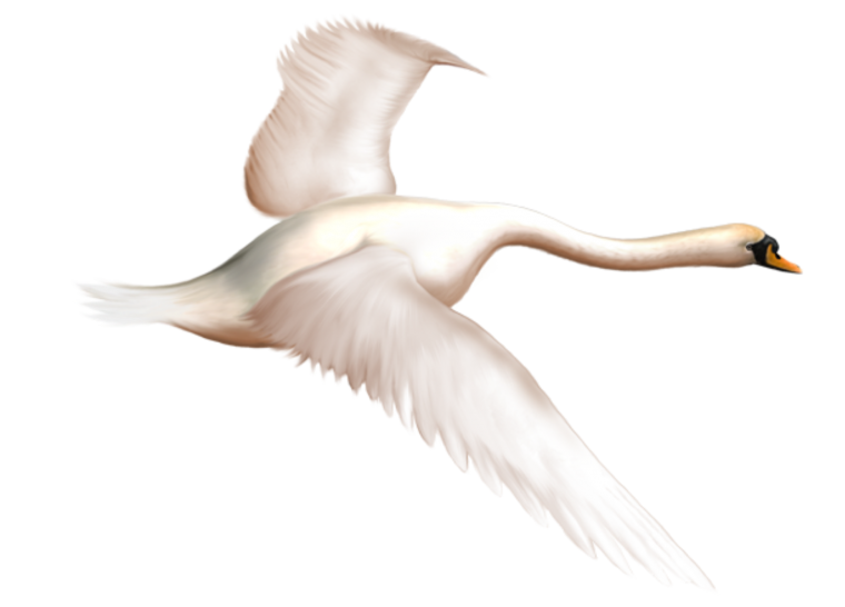 Лебедь мультяшный