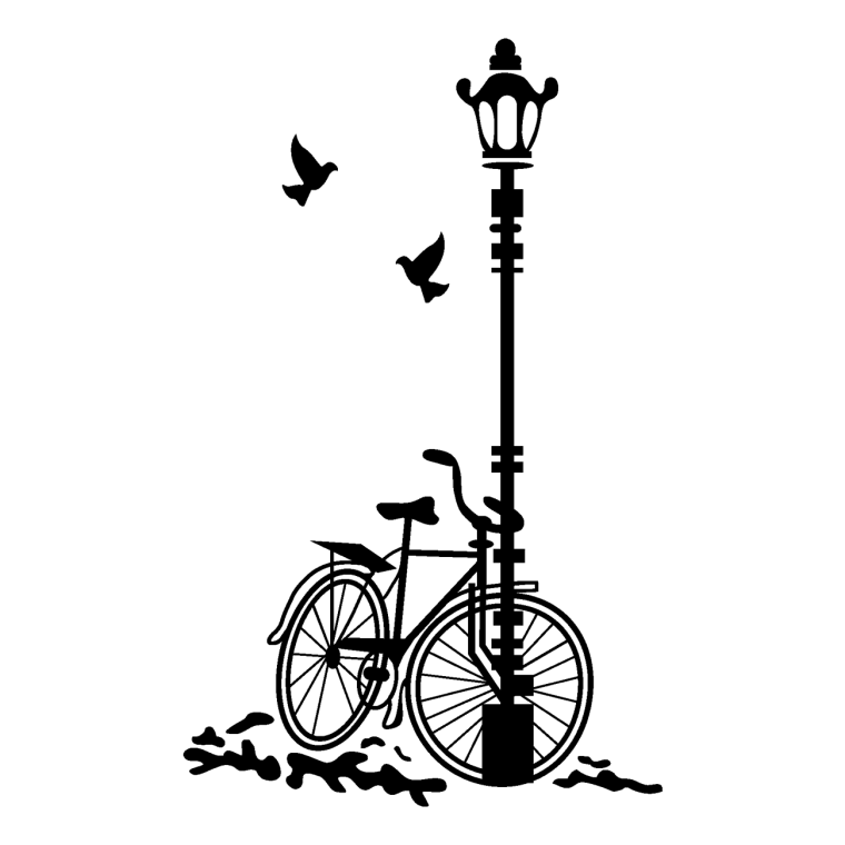 Велосипед трафарет