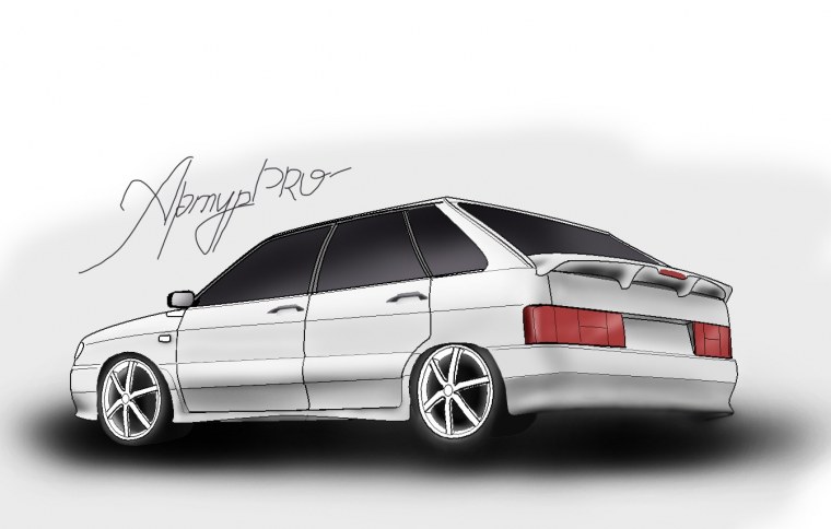 Раскраска ВАЗ 2114 Лада Приора