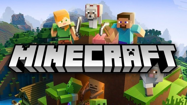 Надпись майнкрафт с фоном