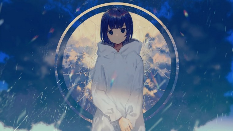 Аниме девочка в круге