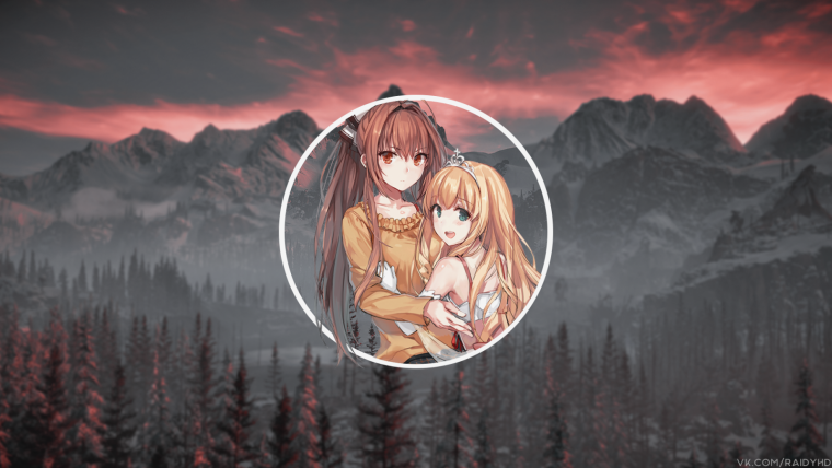 Аниме в круге на рабочий стол