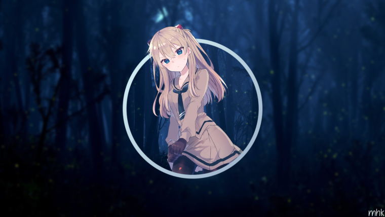 Девушка аниме в кружочке