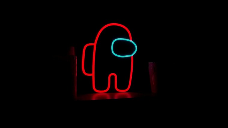 Черный неон обои