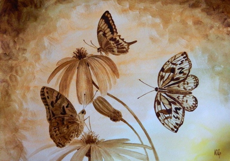 Картина в коричневых тонах