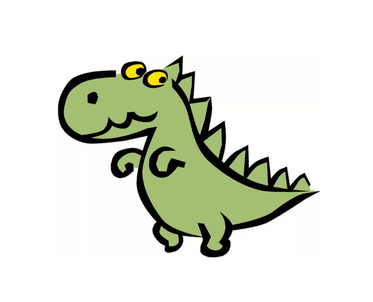 Маленькие Динозаврики на белом фоне