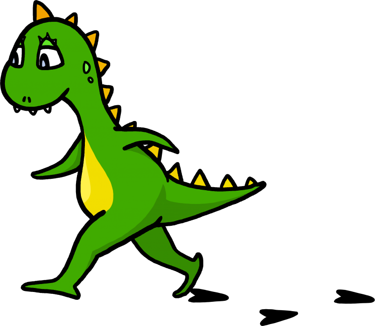 Динозаврик на прозрачном фоне