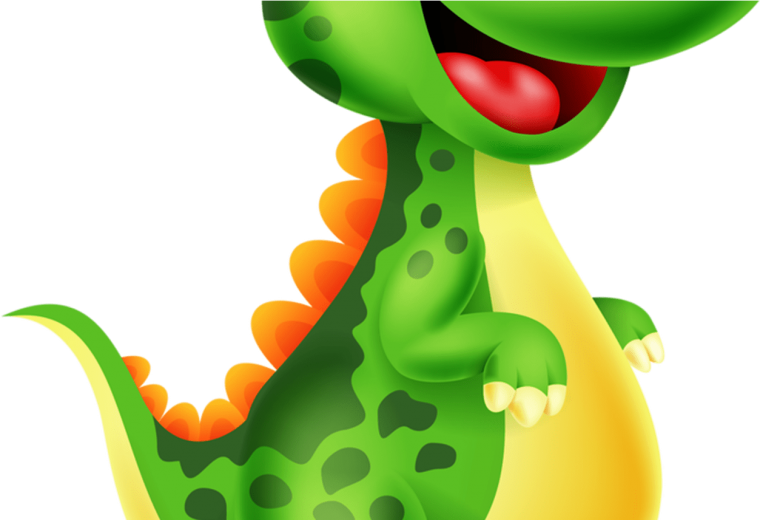 Детские динозавры зеленый