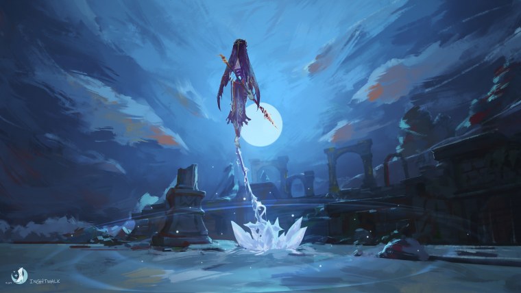 Розария Геншин арт