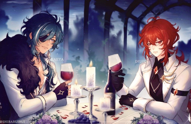 Тарталья и Дилюк Геншин