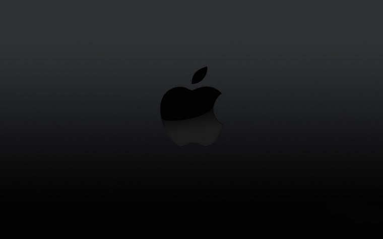 Apple на черном фоне