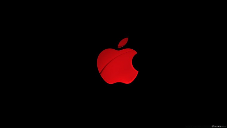 Apple на черном фоне