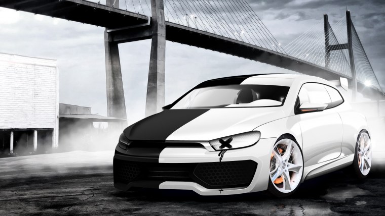 Машина черно белая