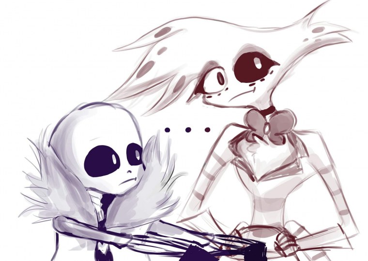 Чара и Фриск андертейл арт