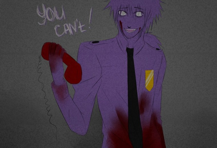 ФНАФ Уильям Афтон фиолетовый человек и фон Гай