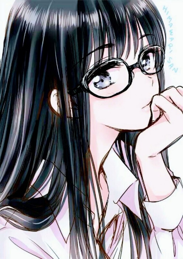 Девушка в очках арт